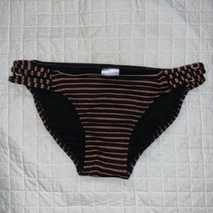 Teens Black and Bronze Bathing Suit bottoms